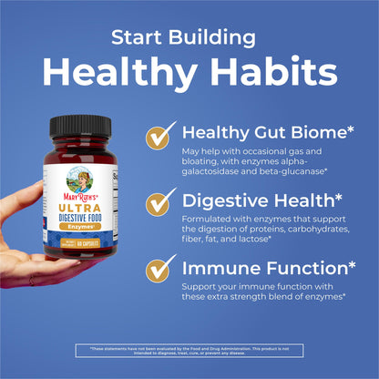 MaryRuth Organics Ultra Digestive Enzymes Capsules | Up to 2 Month Supply | Supplement for Gut Health Support | Digestion & Immune Support - Maple Wellness Supplements