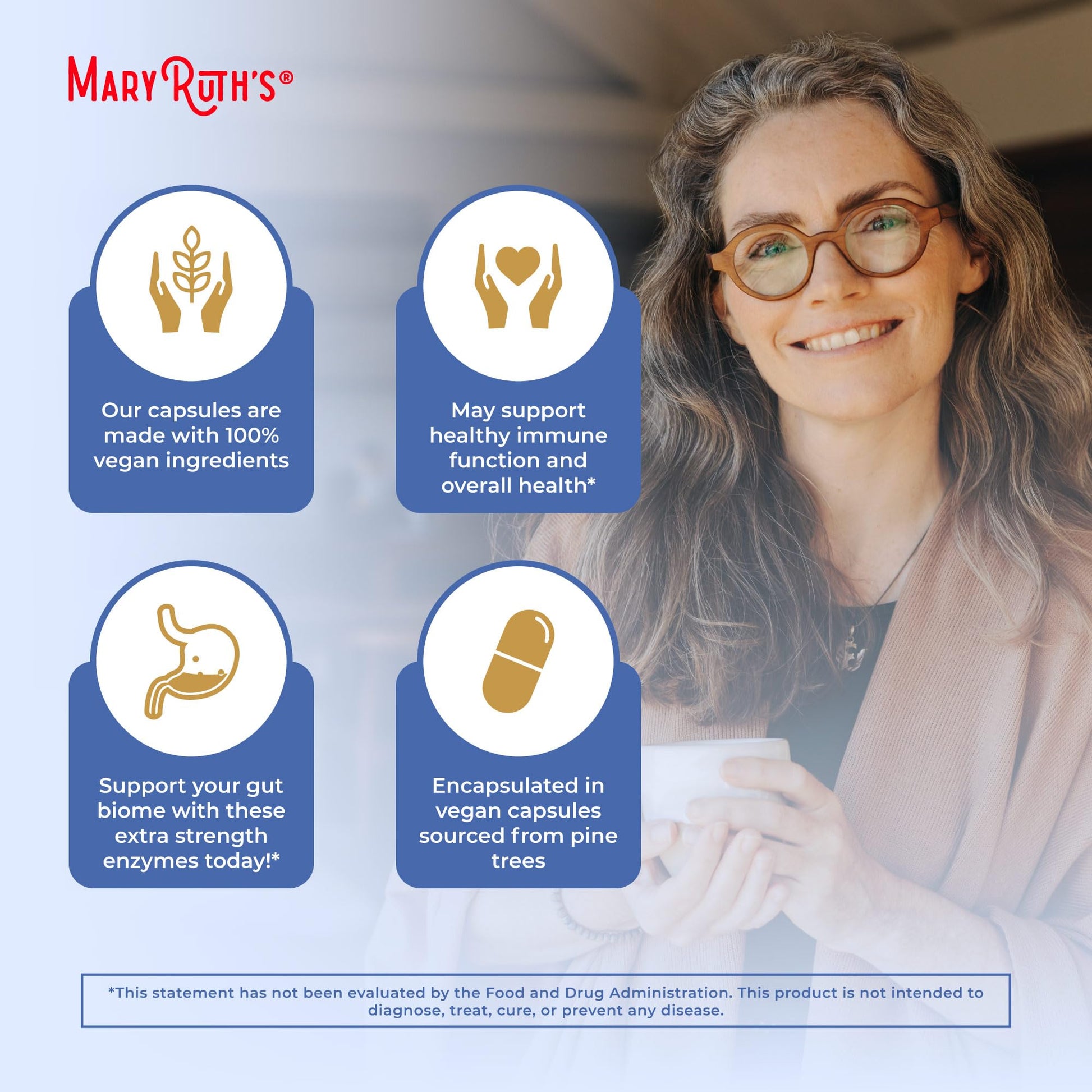 MaryRuth Organics Ultra Digestive Enzymes Capsules | Up to 2 Month Supply | Supplement for Gut Health Support | Digestion & Immune Support - Maple Wellness Supplements