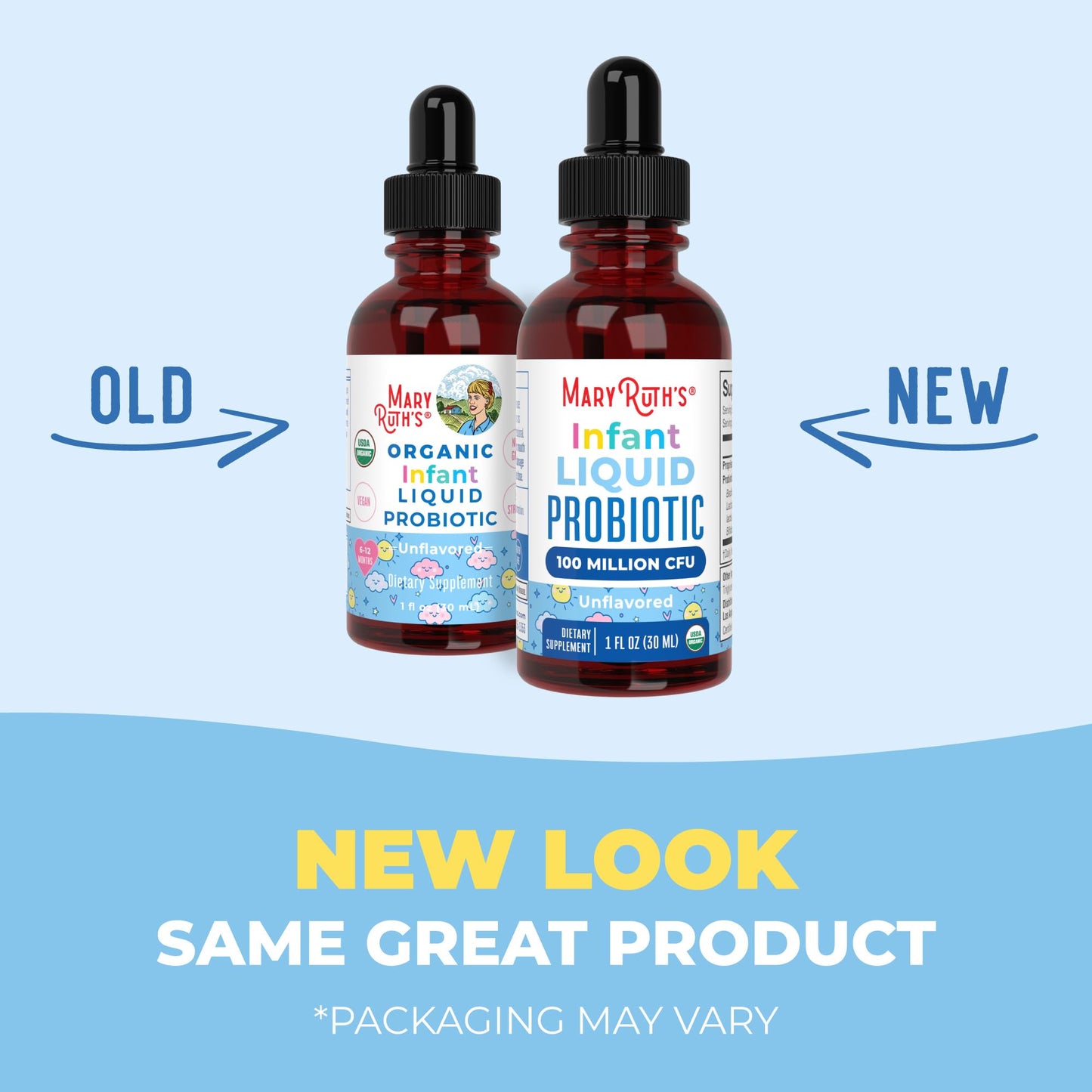 MaryRuth Organics USDA Organic Infant Liquid Probiotic Drops | Baby Essentials | Probiotics for Infants | Baby Probiotic Drops - Maple Wellness Supplements