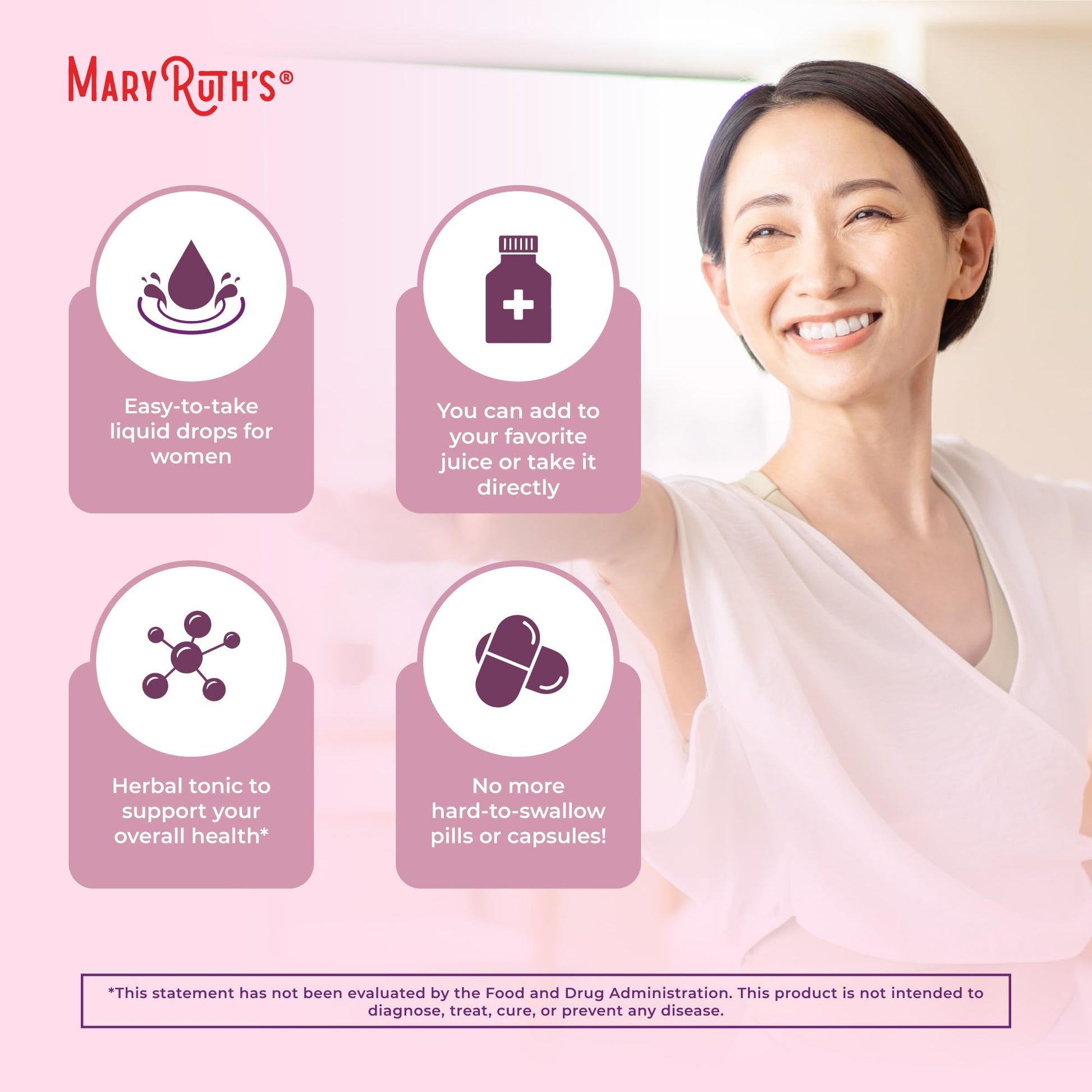 MaryRuth Organics USDA Organic Women's Wellness Liquid Herbal Supplements | Includes Stinging Nettle, Raspberry Leaf, Eleuthero Root, Chaste Tree Berry | Menstrual Support | Non-GMO, Vegan - Maple Wellness Supplements
