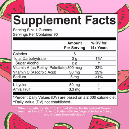 MaryRuth Organics Vegan Collagen for Women & Men, Collagen Boosting Gummies, Skin Care, Lysine, Vitamin C, Vitamin A, Amla, Supplement for Hair & Skin, Vegan, Non-GMO, Gluten Free, 90 Servings - Maple Wellness Supplements