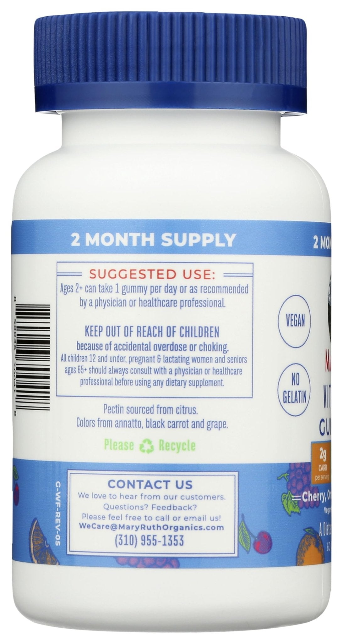 MaryRuth Organics Vitamin C Gummies | Supplement for Immune Support & Overall Health | Immune Support Supplement | Vitamin C for Adults & Kids | Vegan | Non-GMO | 60 Servings - Maple Wellness Supplements