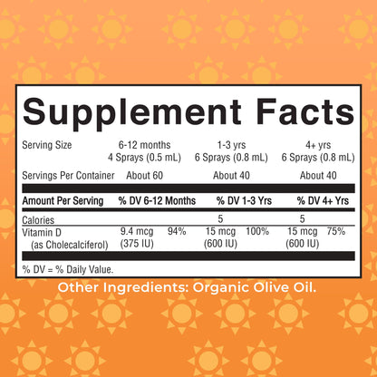 MaryRuth Organics Vitamin D USDA Organic | VIT D3 Liquid | Sugar Free | Liquid VIT D Spray Immune Support for Adults & Kids | Bone Health| Vegan | Gluten Free | Non-GMO | 30 Servings - Maple Wellness Supplements