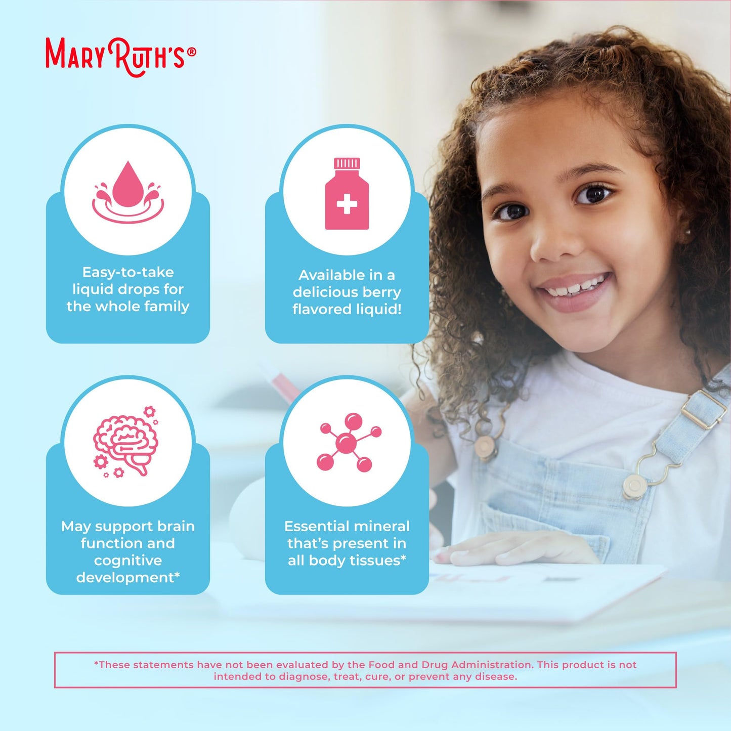MaryRuth Organics Zinc Supplement for Immune Support, Immune Support Supplement for Kids, Ages 4-13, Zinc Sulfate, Vegan, USDA Organic, Glycerin Based, 2 Fl Oz - Maple Wellness Supplements