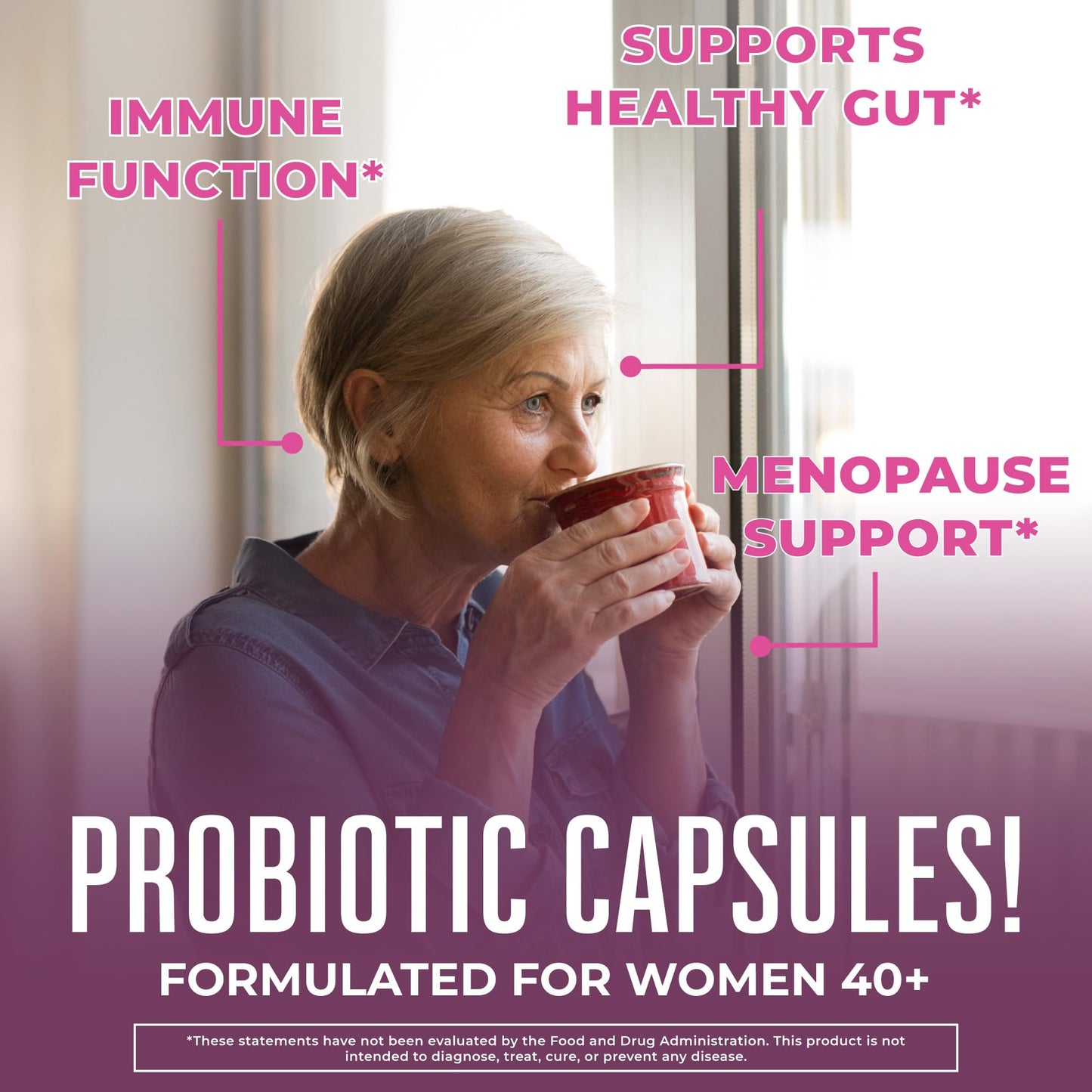 MaryRuth's 3-in-1 Daily Health 40+ Probiotics for Women | Hormonal & Menopause Support Supplement for Women | Gut Health Capsules | 50 Billion CFU | Allergen Free | 30 Ct - Maple Wellness Supplements