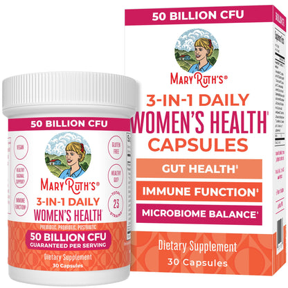 MARYRUTH'S 3-in-1 Daily Health Probiotics for Women | Hormone Support & Gut Health Supplement for Women | Women’s Probiotic - Maple Wellness Supplements