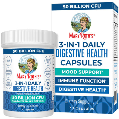 MARYRUTH'S 3-in-1 Probiotics for Digestive Health | Prebiotic & Postbiotic | Gut Health Supplement for Women & Men | 23 Unique Strains - Maple Wellness Supplements