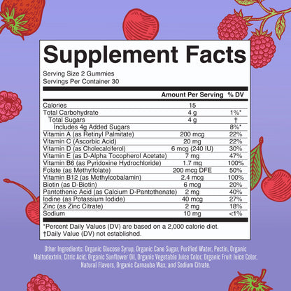 MARYRUTH'S Kids Vitamins | Multi | 1 Month Supply | Multivitamin Gummies for Ages 4+ | Multivitamin for Kids | Vegan | Only 2 Gummies a Day | 60 Count - Maple Wellness Supplements