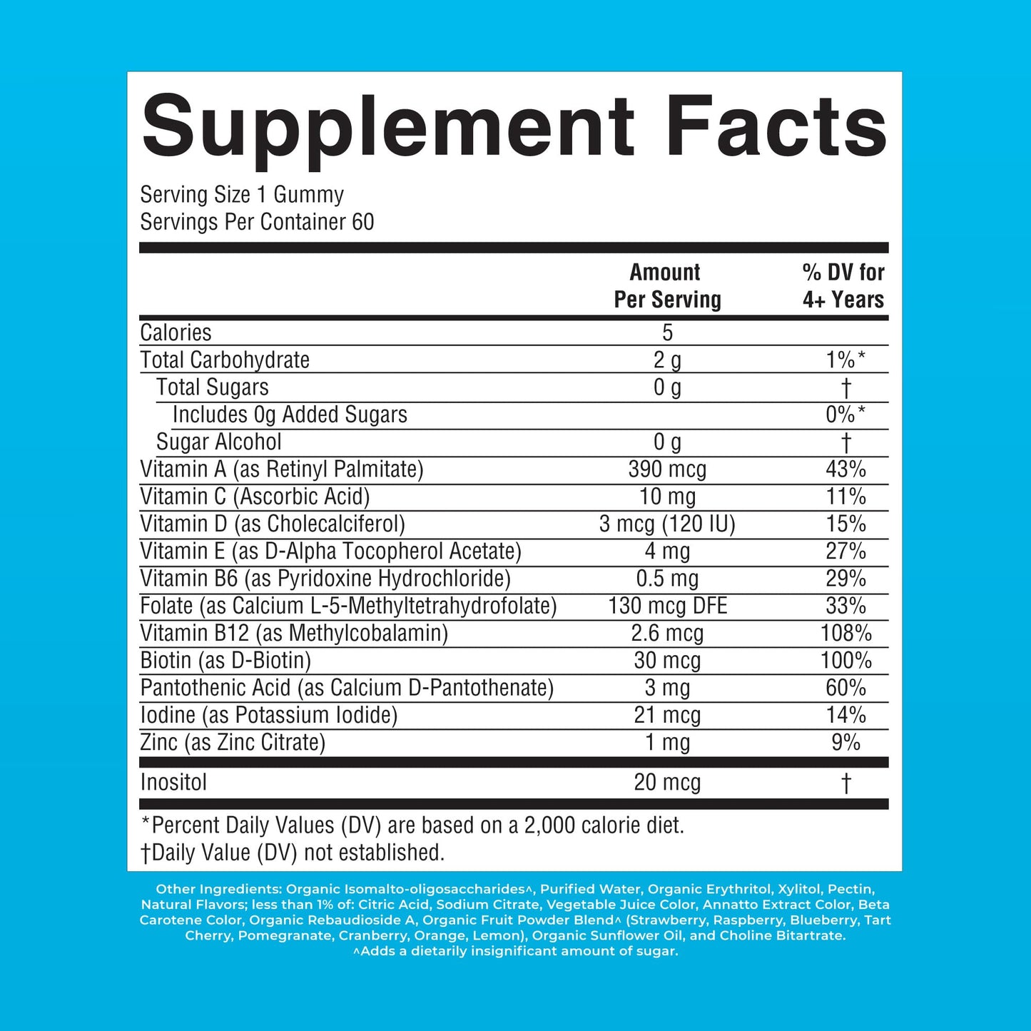 MARYRUTH'S Kids Vitamins | Multi | Sugar Free | 2 Month Supply | Kids Multivitamin Gummies for Ages 2+ | Vegan | Only 1 Gummy a Day | 60 Count - Maple Wellness Supplements