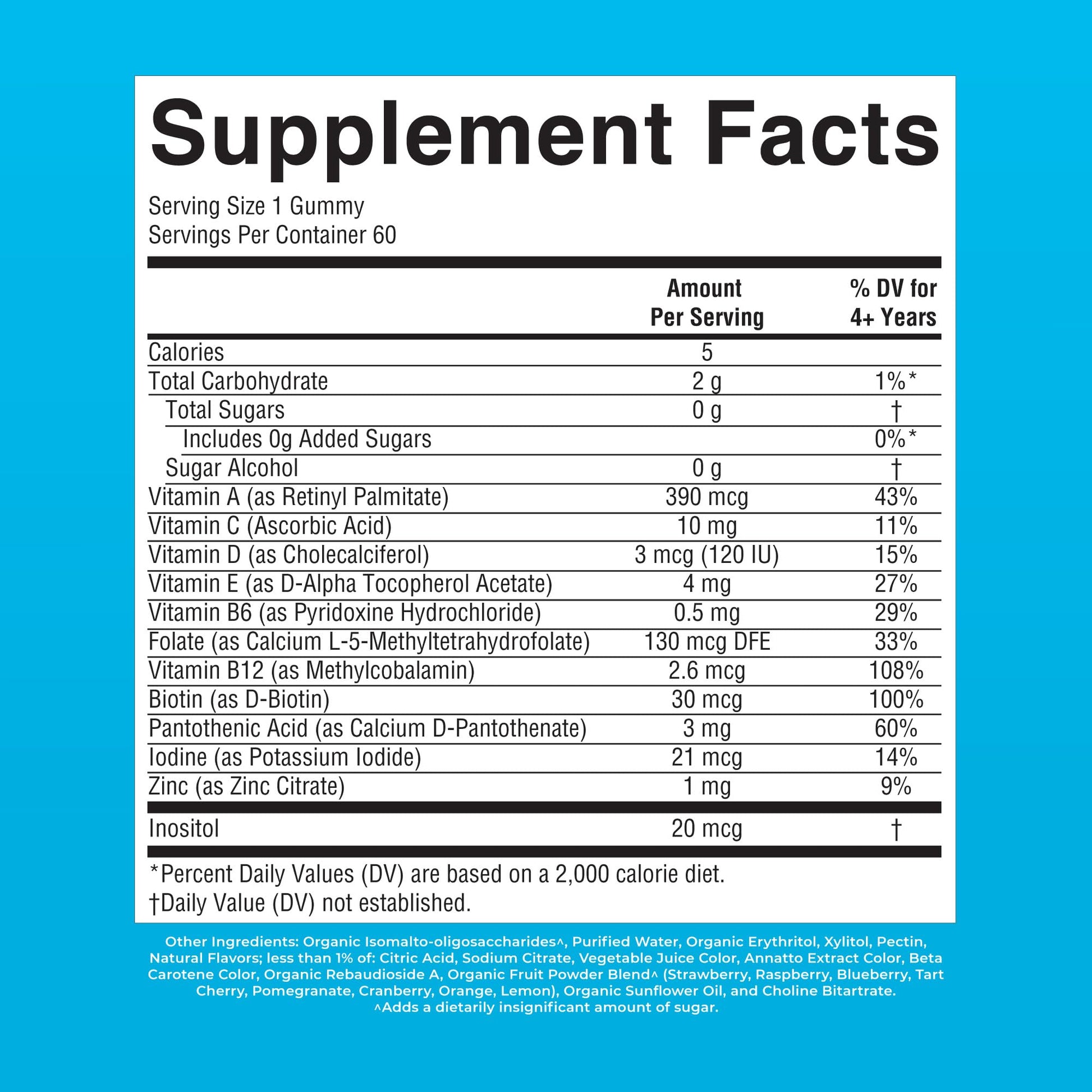 MARYRUTH'S Kids Vitamins | Multi | Sugar Free | 2 Month Supply | Kids Multivitamin Gummies for Ages 2+ | Vegan | Only 1 Gummy a Day | 60 Count - Maple Wellness Supplements