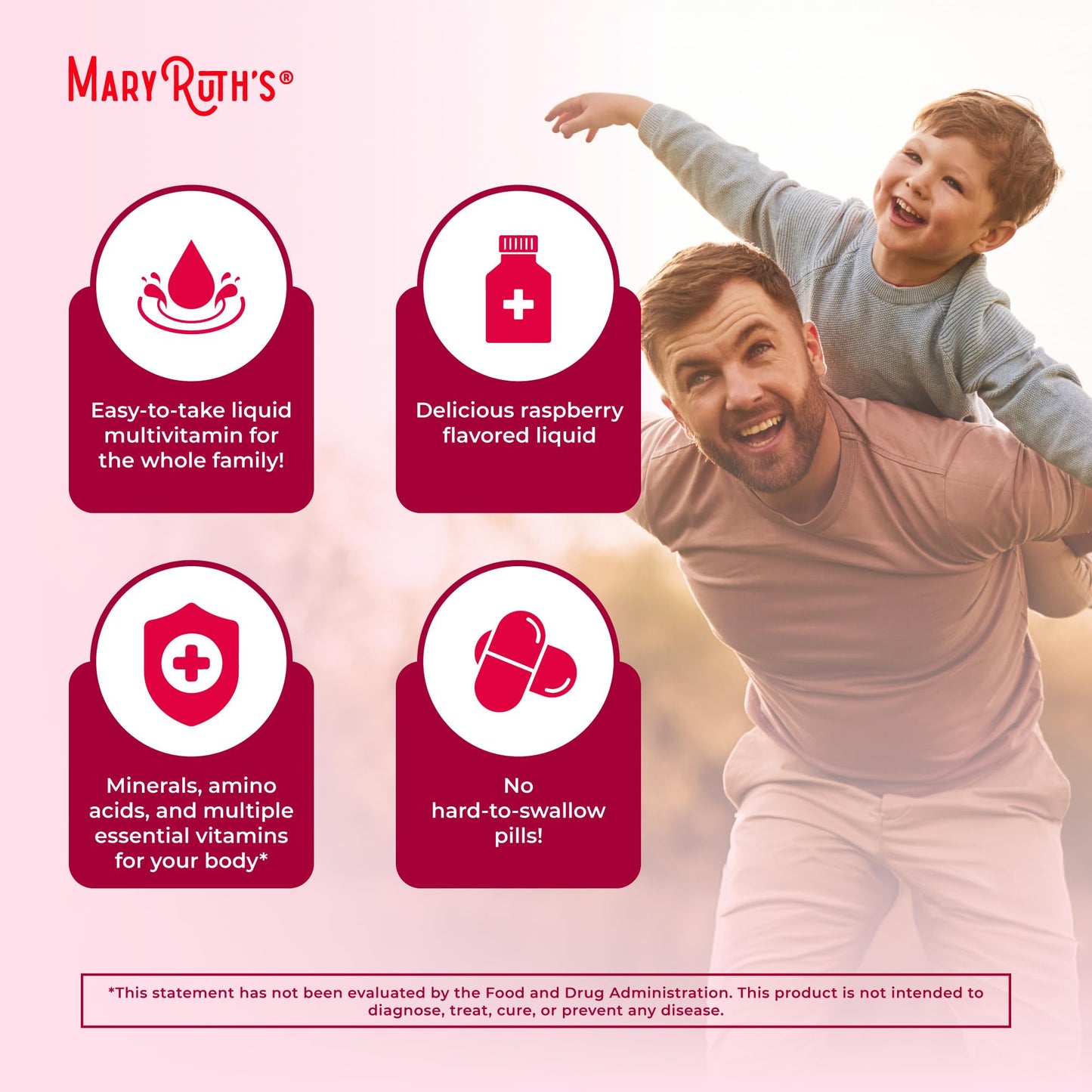 MARYRUTH'S Liquid Morning Multivitamin for Women, Men & Kids | Vitamin A C D E B6 B12 Biotin Zinc | Beauty | Vegan | Non-GMO | Gluten Free | 32 Servings - Maple Wellness Supplements