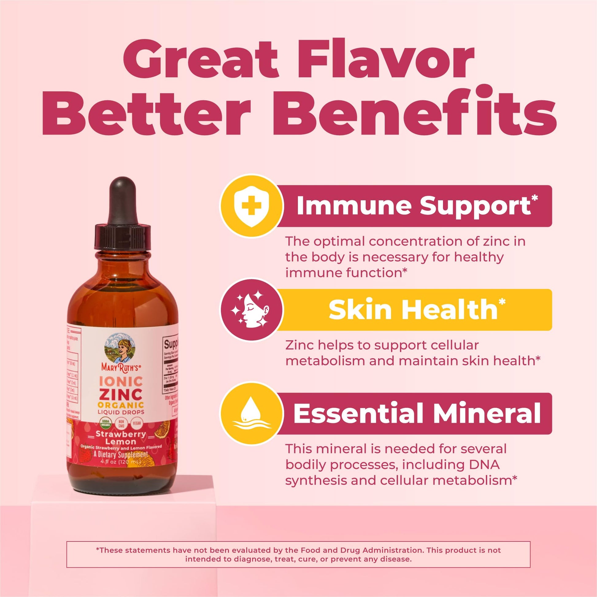 MaryRuth's Organic Liquid Zinc Supplement for Kids & Adults | Immune Support | Skin Health | Antioxidant | Cellular Metabolism | Zinc Sulfate | Vegan | Non-GMO | Sugar Free | Gluten Free | 4 oz - Maple Wellness Supplements