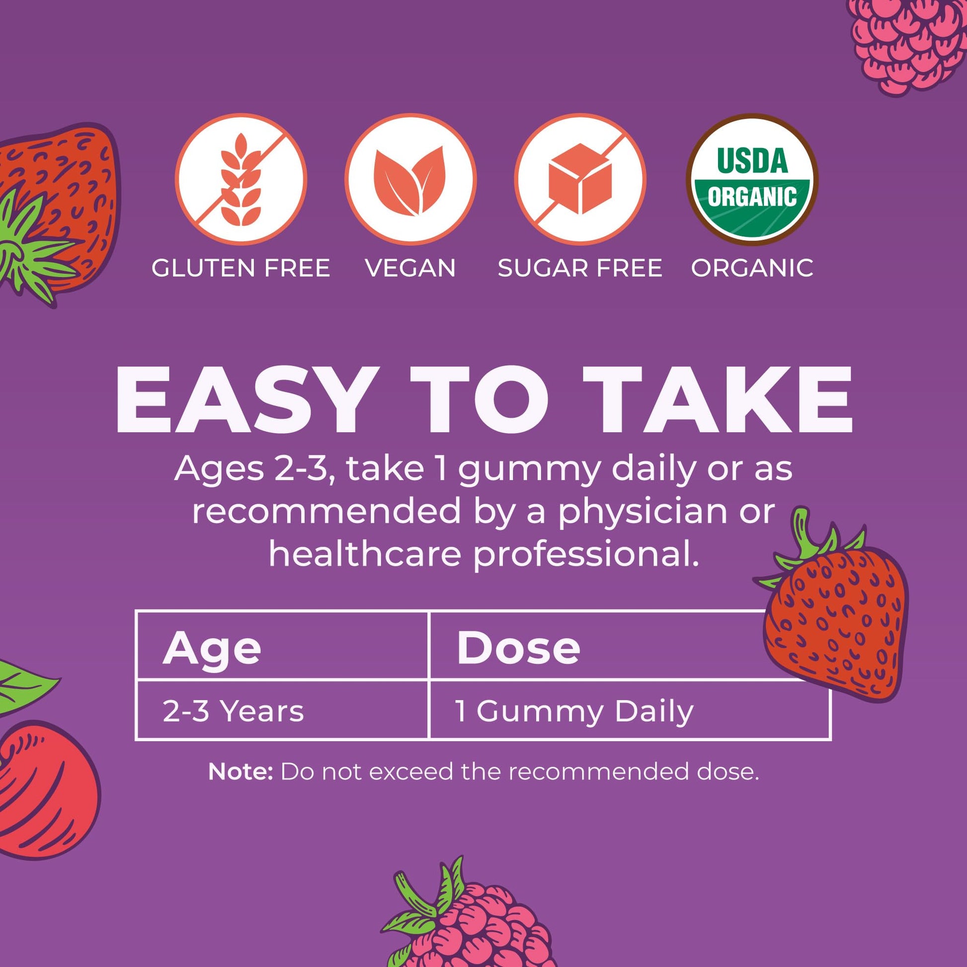 MARYRUTH'S Organic Toddler Multivitamin Gummies | Ages 4+ | Vitamin A, C, D, E, B6, B12, Biotin, Iodine, Zinc | Immunity | Bone & Teeth Health - Maple Wellness Supplements