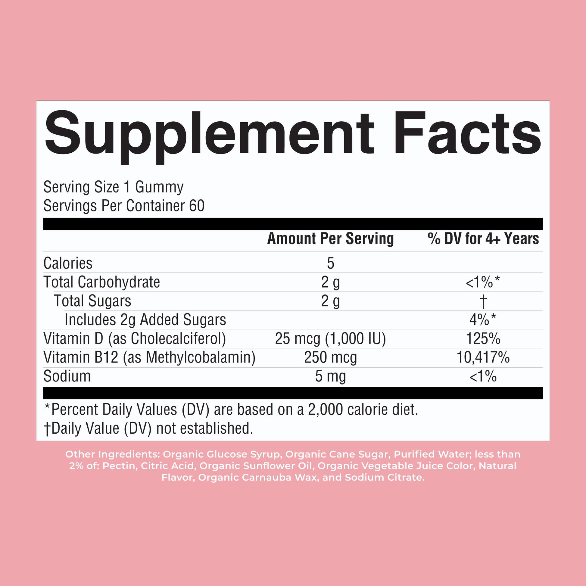 MARYRUTH'S Organic Vitamin D3 + B12 Gummies for Ages 4+ | Bone Health | Immune Support | Energy Metabolism | Cognitive Function | Vegan | Non-GMO - Maple Wellness Supplements