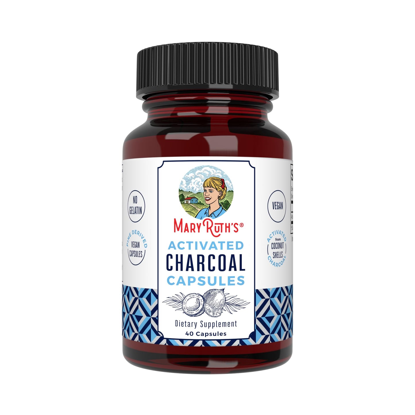 MARYRUTH'S Organics Activated Charcoal Capsules | Substance Adsorption | Derived from Coconut Shells | Vegan Capsules from Pine Trees - Maple Wellness Supplements