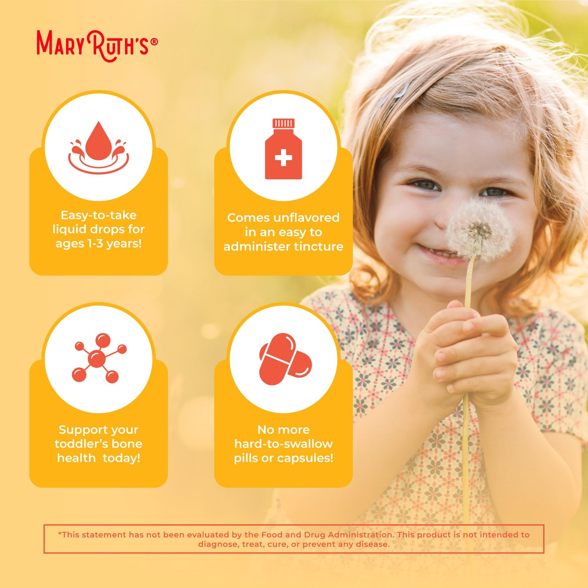 MARYRUTH'S Organics Vitamin D3 | Vitamin K2 | Vitamin D3 K2 Drops | K2 D3 Vitamin Liquid Supplement for Toddlers | Kids Supplement for Calcium Absorption - Maple Wellness Supplements