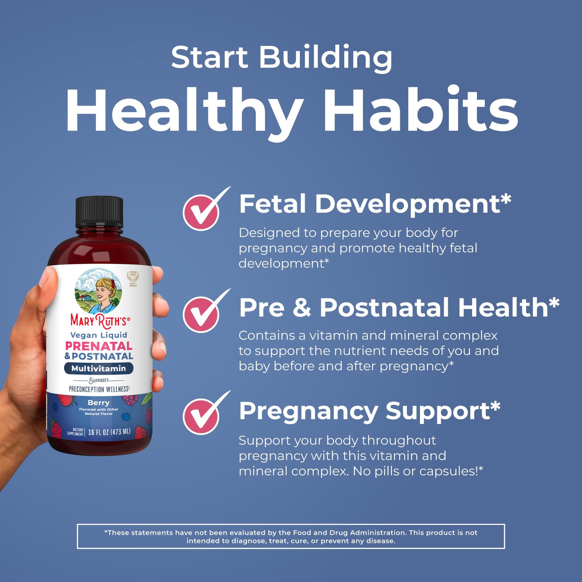 MARYRUTH'S Postnatal & Prenatal Vitamins for Women | Sugar Free | Womens Multivitamin for Pre-Conception, Pregnancy & Nursing | Ginger - Maple Wellness Supplements