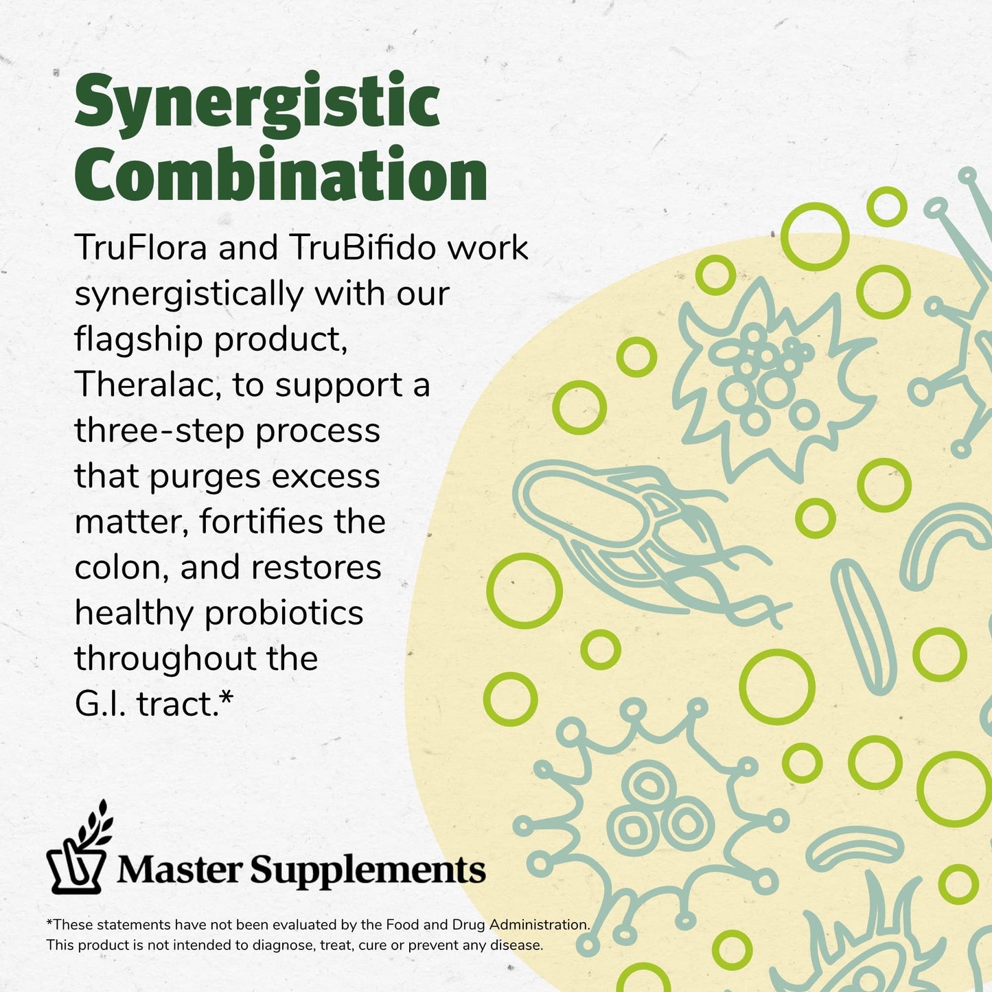 Master Supplements 30-Day Probiotic Gut Reset - Includes Theralac (30 ct.), TruBifido (30 ct.) & TruFlora (30 ct.) - Supports Optimal Gut Health - Gluten Free - Maple Wellness Supplements