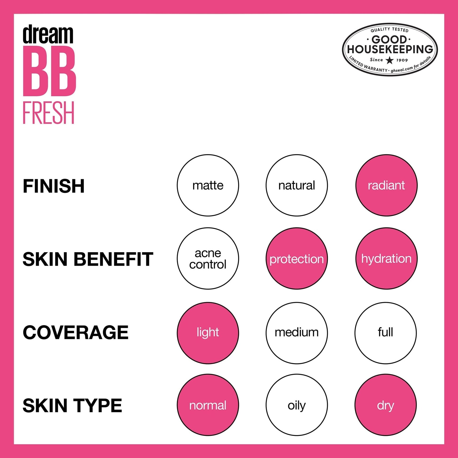 Maybelline Dream Fresh Skin Hydrating BB cream, 8-in-1 Skin Perfecting Beauty Balm with Broad Spectrum SPF 30 - Maple Wellness Supplements