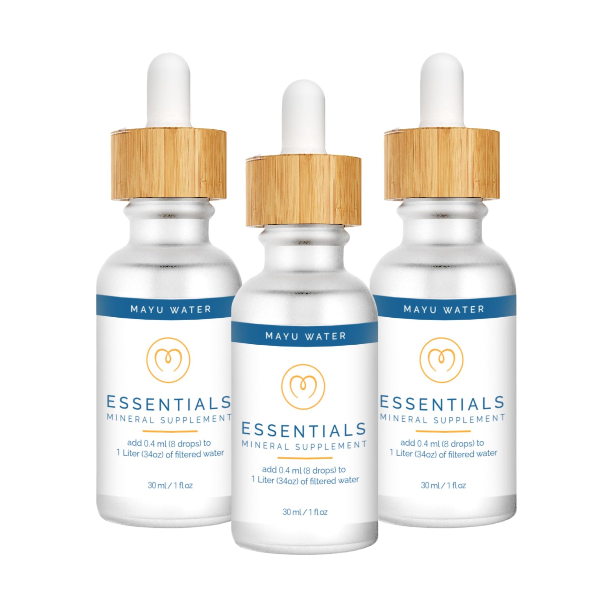 MAYU Trace Mineral Drops - 3 Bottles - 80+ Full-Spectrum Ionic Minerals for Water - Great-Tasting Mineral Supplement for Hydration - Magnesium, Potassium & Zinc - No Additives - 90 Servings - Maple Wellness Supplements