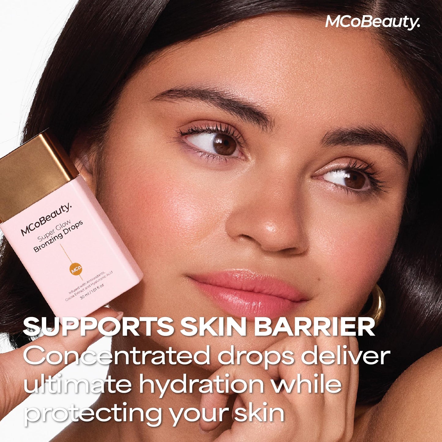 MCoBeauty - Super Glow Bronzing Drops - Effortless Face Tan with Shimmer Formula - Face Care, Bronze Drops - Contains Hyaluronic Acid, White Tea Extract, Cocoa Extract and More - Maple Wellness Supplements