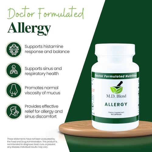 M.D. Blend Nature’s Biotic & Allergy Expert Bundle for Immune Support, Seasonal Allergy Relief, Respiratory Wellness, Quercetin and Bromelain, NAC Nettle Root Vitamins & Minerals Plant-Based Capsules - Maple Wellness Supplements