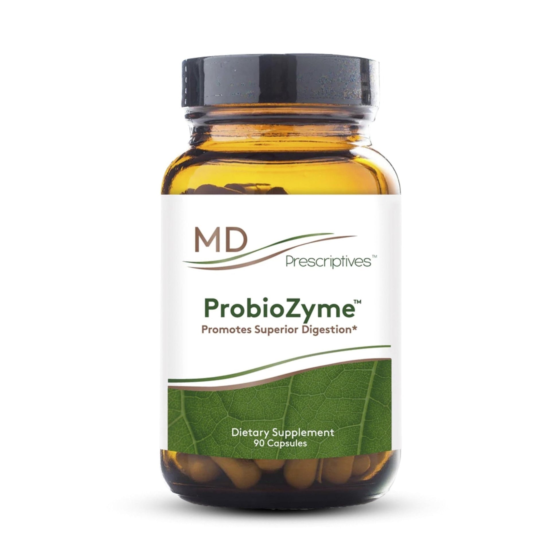 MD Prescriptives - ProbioZyme - Vegetarian Digestive Enzymes - Supplement for Digestive & Gut Health - 90 Capsules - Maple Wellness Supplements