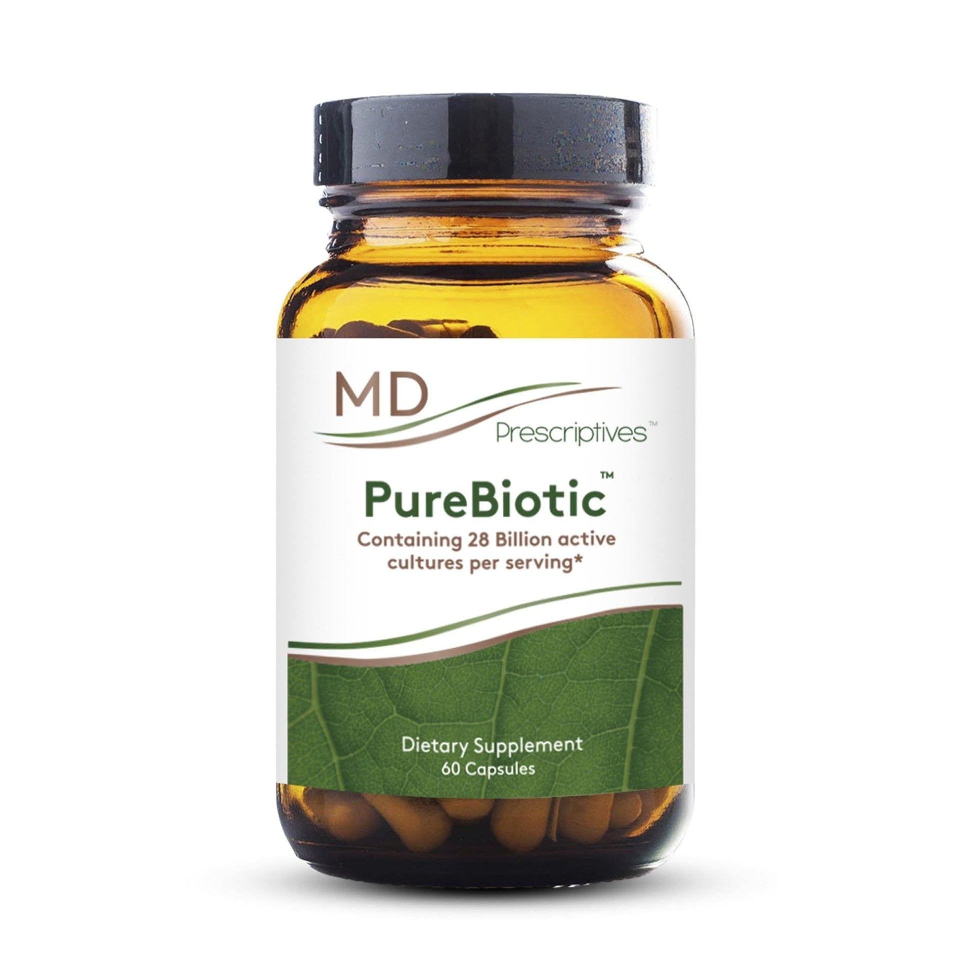 MD Prescriptives - PureBiotic - Probiotic Dietary Supplement for Digestive & Gut Health - 60 Capsules - Maple Wellness Supplements