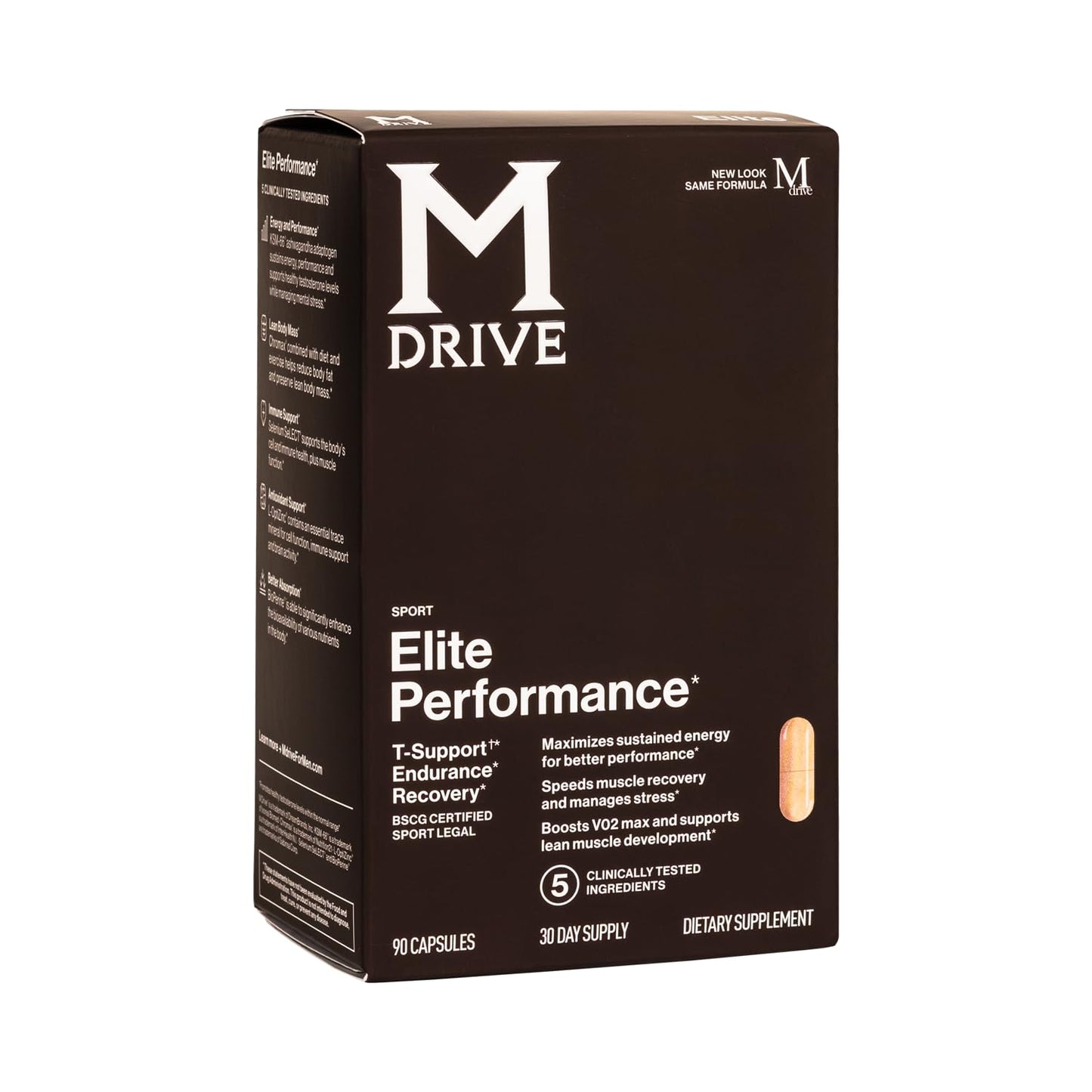Mdrive Elite Multi - Natural Energy, Strength, Stress Relief, Lean Muscle, Immune Health Support from Zinc, Selenium, Manganese & Vitamin D, Enzymes for Digestive Support - Maple Wellness Supplements