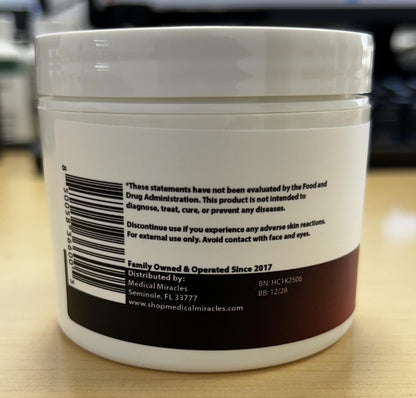 Medical Miracles Hemp Cream - Ideal for Hips, Joints, Neck, Back, Elbows, Fingers, Hands, and Knees (1000mg) Now NEW 4OZ Size - Maple Wellness Supplements