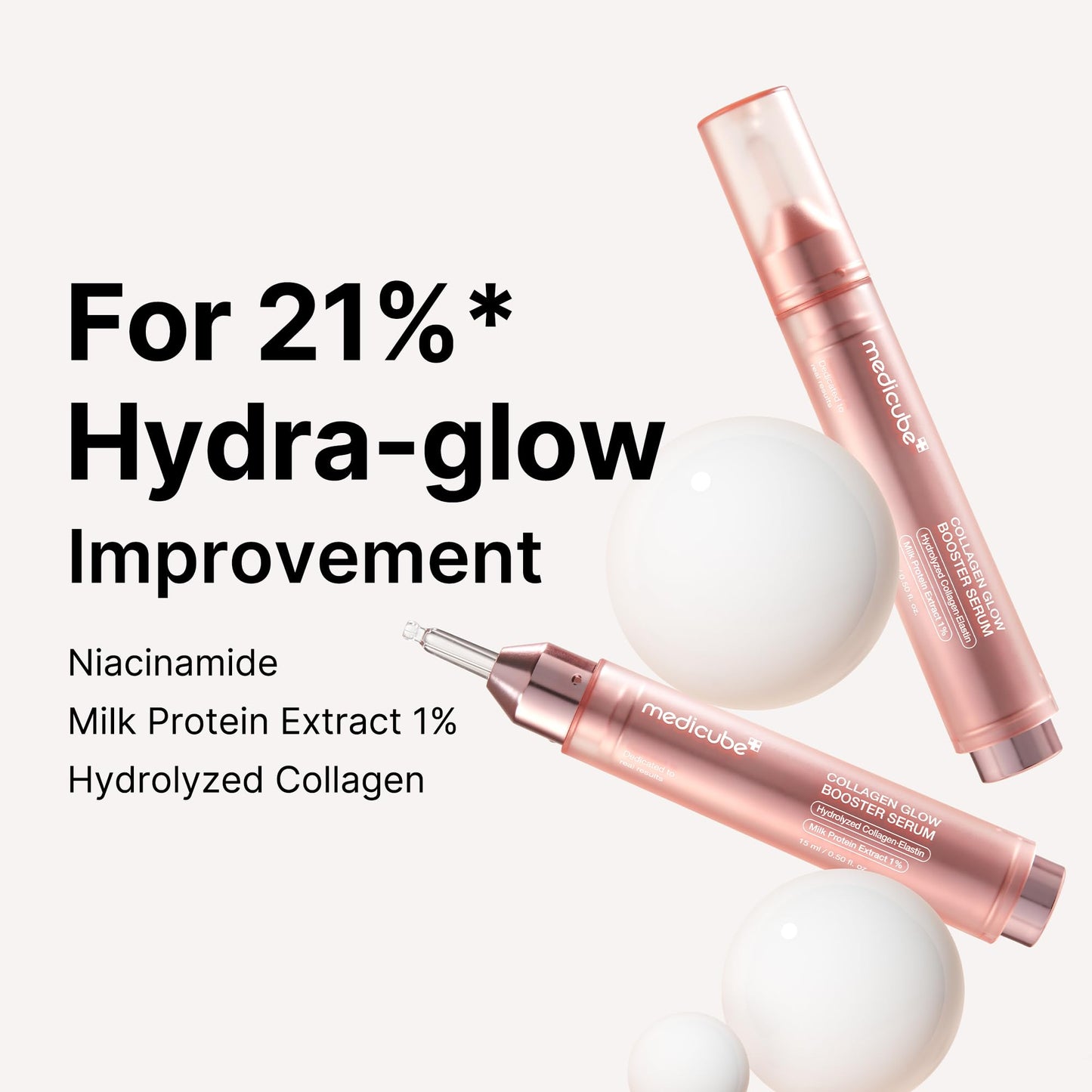 Medicube Collagen Glow Booster Milk Serum - Twist & Click - Radiance & Hydration with Niacinamide, Milk Protein Extract, Hydrolyzed Collagen - Maple Wellness Supplements