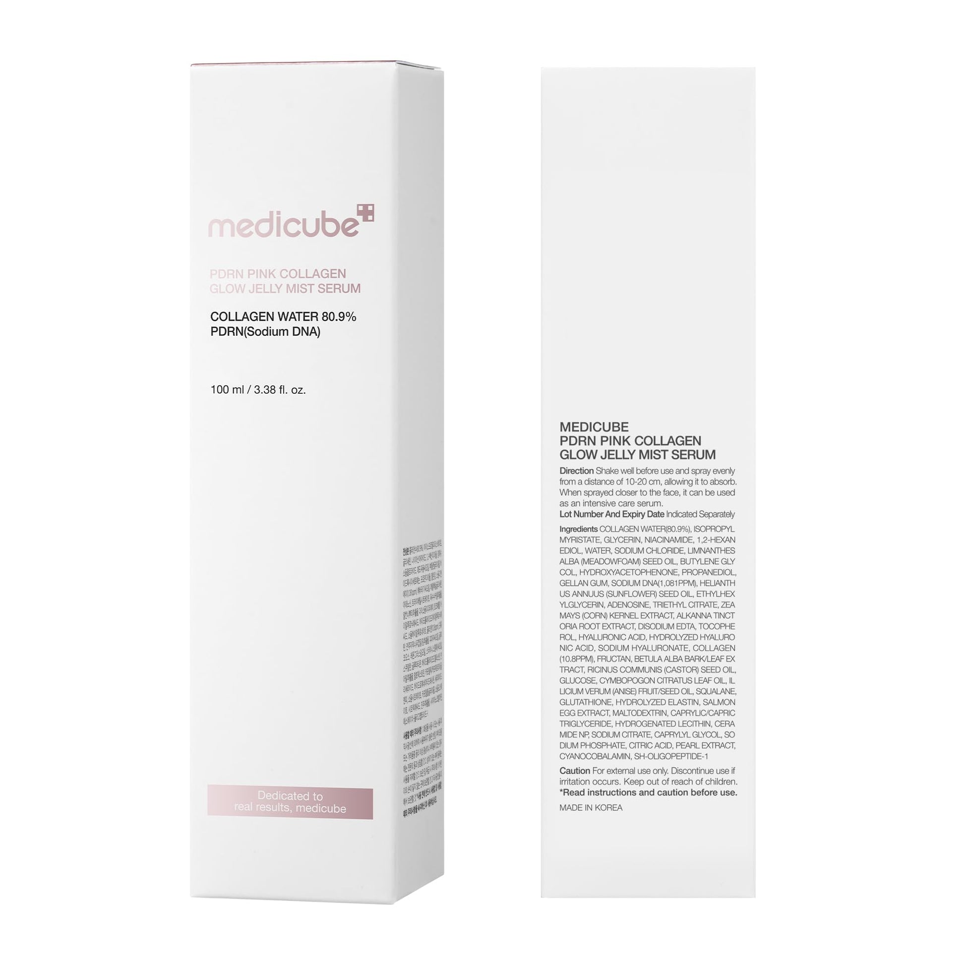 medicube Jelly Mist Serum with Pink PDRN Collagen | Dual-Texture Glow Spray with Niacinamide, Glutathione, Ceramide, Hyaluronic Acid - Maple Wellness Supplements