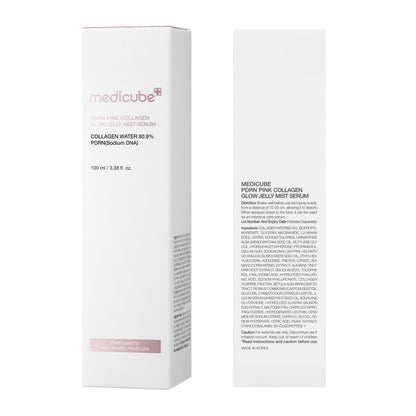 medicube Jelly Mist Serum with Pink PDRN Collagen | Dual-Texture Glow Spray with Niacinamide, Glutathione, Ceramide, Hyaluronic Acid - Maple Wellness Supplements