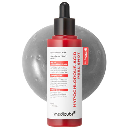 medicube Peel Shot with Hypochlorous Acid | Gentle Exfoliating Serum for Dead Skin Cells & Pores, Blackheads & Excess Sebum Control - Maple Wellness Supplements