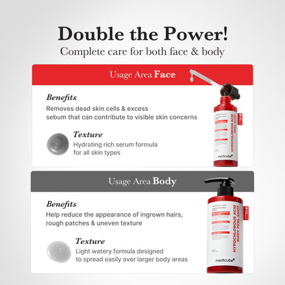 medicube Peel Shot with Hypochlorous Acid | Gentle Exfoliating Serum for Dead Skin Cells & Pores, Blackheads & Excess Sebum Control - Maple Wellness Supplements