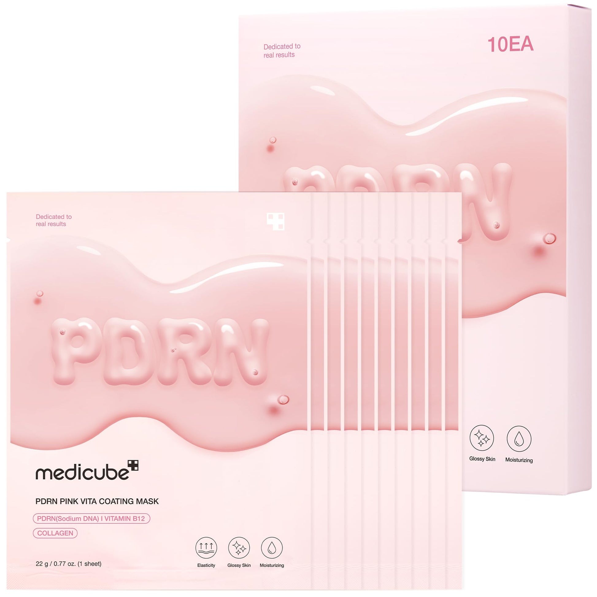 medicube Salmon DNA PDRN Pink Vita Coating Sheet Mask 10EA - Korean sheet mask - Maple Wellness Supplements