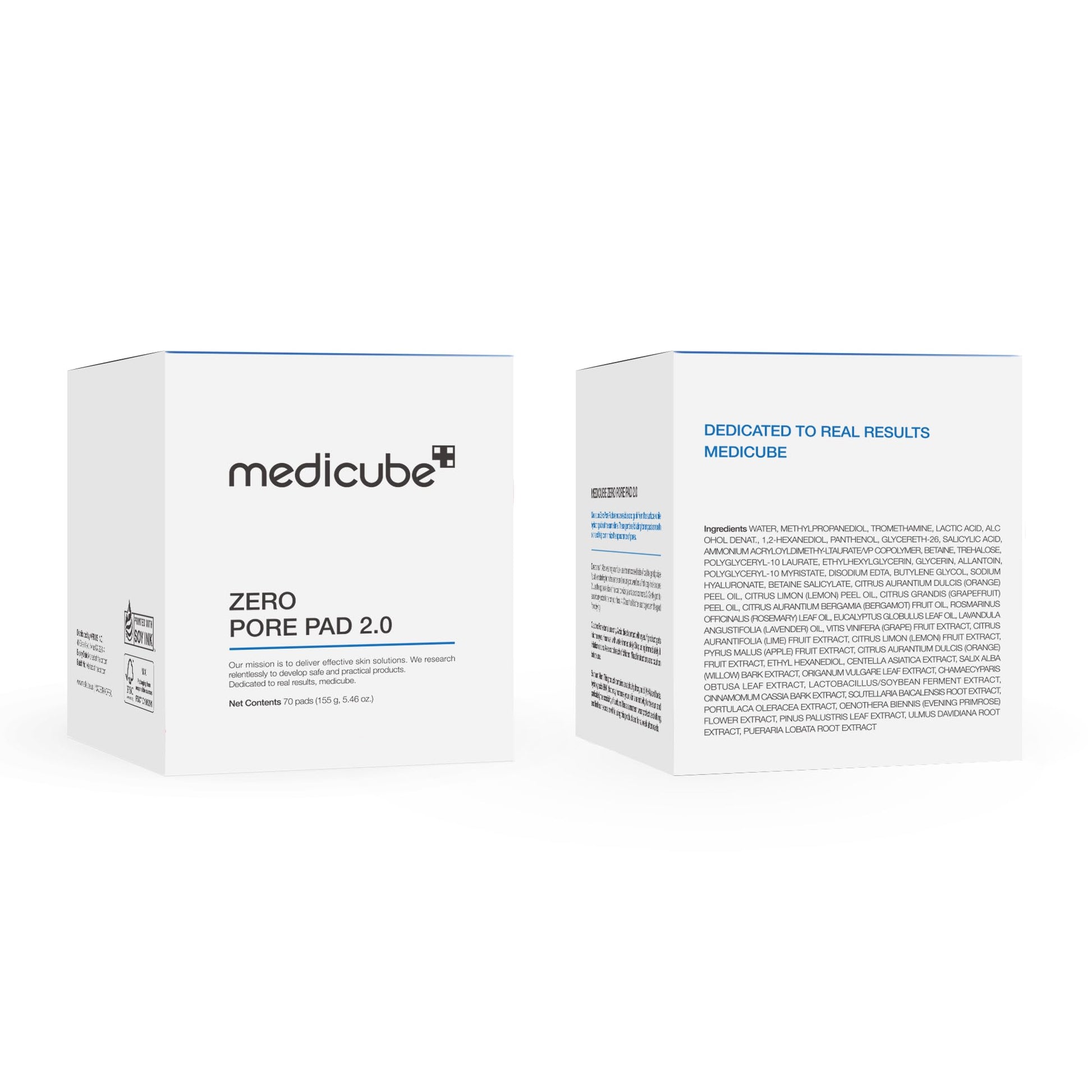 medicube Toner Pads Zero Pore Pad 2.0 | Dual-Textured Facial Pad for Exfoliation and Pore Care with 4.5% AHA Lactic Acid - Maple Wellness Supplements
