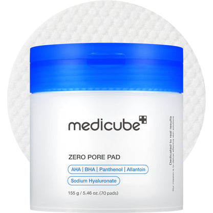 medicube Toner Pads Zero Pore Pad 2.0 | Dual-Textured Facial Pad for Exfoliation and Pore Care with 4.5% AHA Lactic Acid - Maple Wellness Supplements