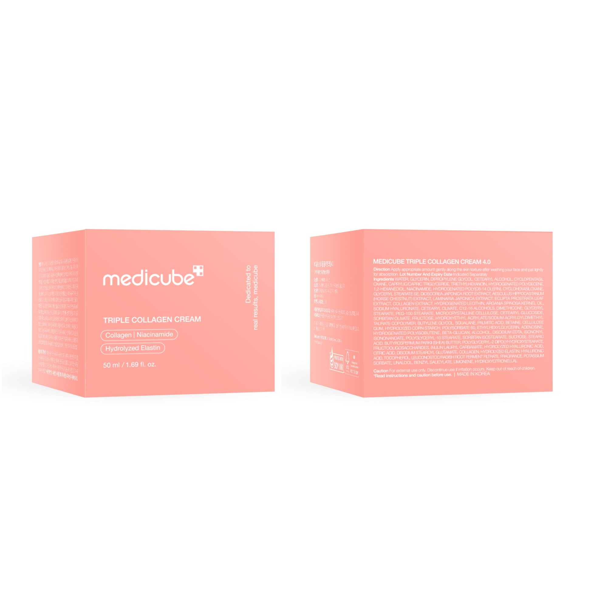 medicube Triple Collagen Cream - Hydrating & Firming Moisturizer with Hyaluronic Acid, Premium Elastin, Shea Butter - Maple Wellness Supplements