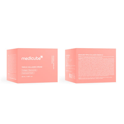 medicube Triple Collagen Cream - Hydrating & Firming Moisturizer with Hyaluronic Acid, Premium Elastin, Shea Butter - Maple Wellness Supplements