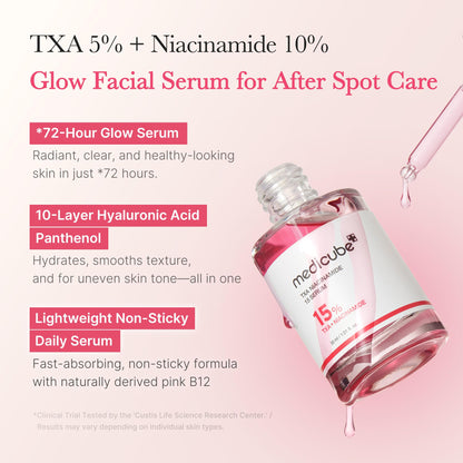 medicube TXA+Niacinamide 15% Glow Facial Serum for After Spot Care | All-in-One Daily - Maple Wellness Supplements