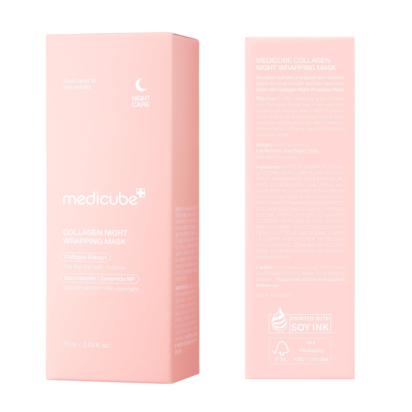 medicube Wrapping Mask Collagen Overnight Peel Off Facial Mask | Elasticity & Hydration Care, Reduces Sagging & Dullness - Maple Wellness Supplements