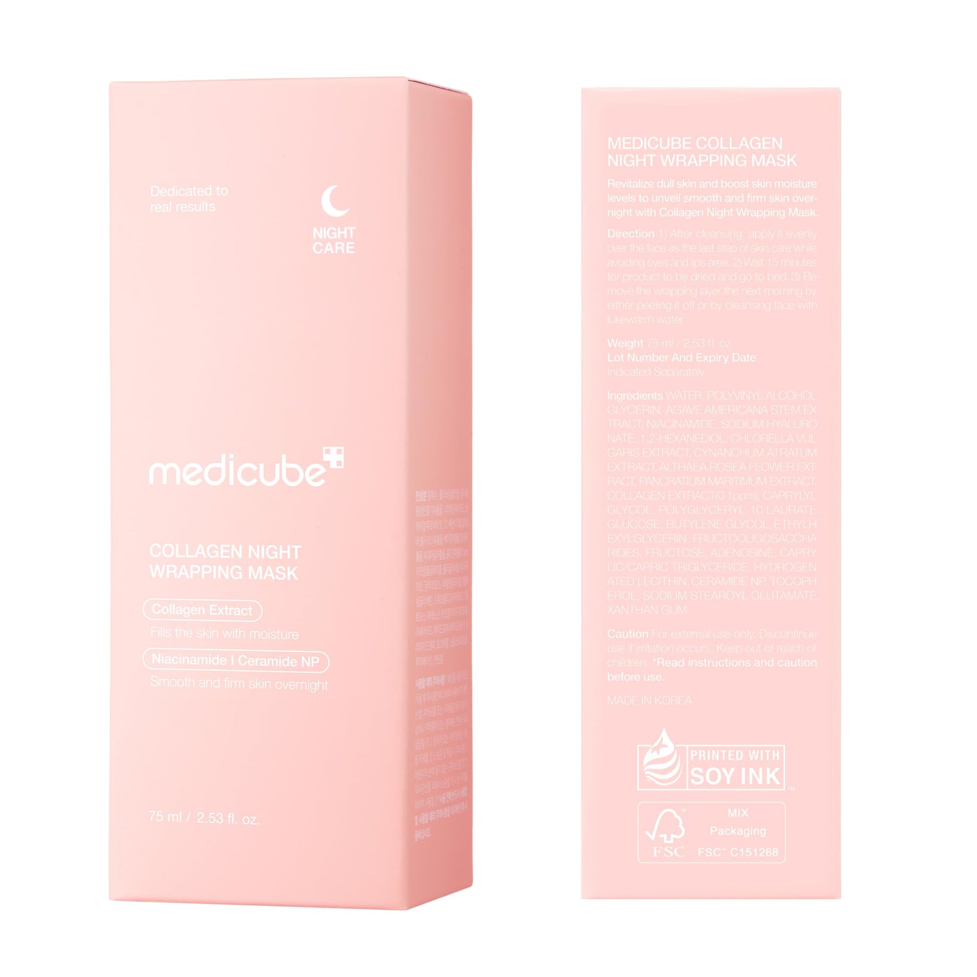 medicube Wrapping Mask Collagen Overnight Peel Off Facial Mask | Elasticity & Hydration Care, Reduces Sagging & Dullness - Maple Wellness Supplements