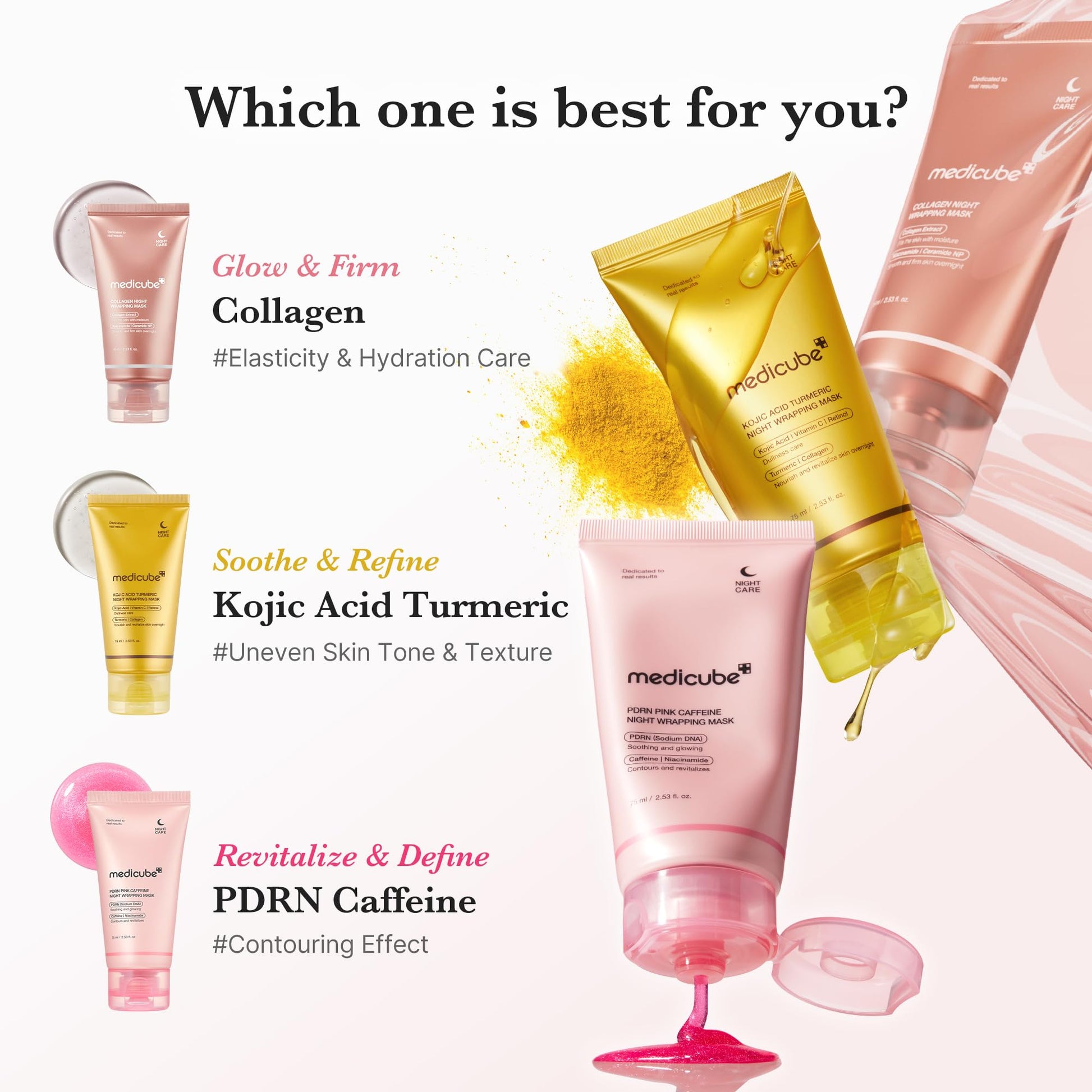 medicube Wrapping Mask Collagen Overnight Peel Off Facial Mask | Elasticity & Hydration Care, Reduces Sagging & Dullness - Maple Wellness Supplements