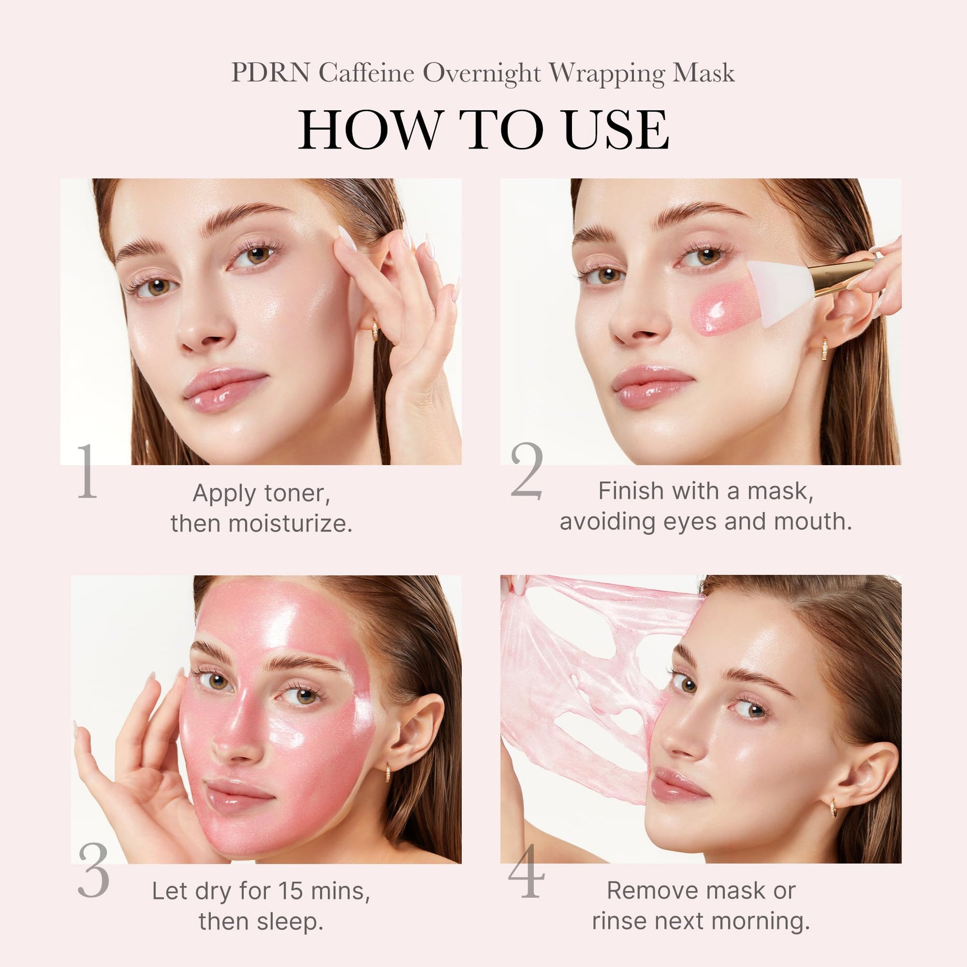 medicube Wrapping Mask PDRN Caffeine Overnight Peel Off Facial Mask | Firming, Depuffing & Hydration | Caffeine, Collagen For Refined, Glass Skin & Face Contour Support | Korean Skin Care, 2.53 fl.oz - Maple Wellness Supplements