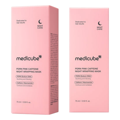 medicube Wrapping Mask PDRN Caffeine Overnight Peel Off Facial Mask | Firming, Depuffing & Hydration | Caffeine, Collagen For Refined, Glass Skin & Face Contour Support | Korean Skin Care, 2.53 fl.oz - Maple Wellness Supplements