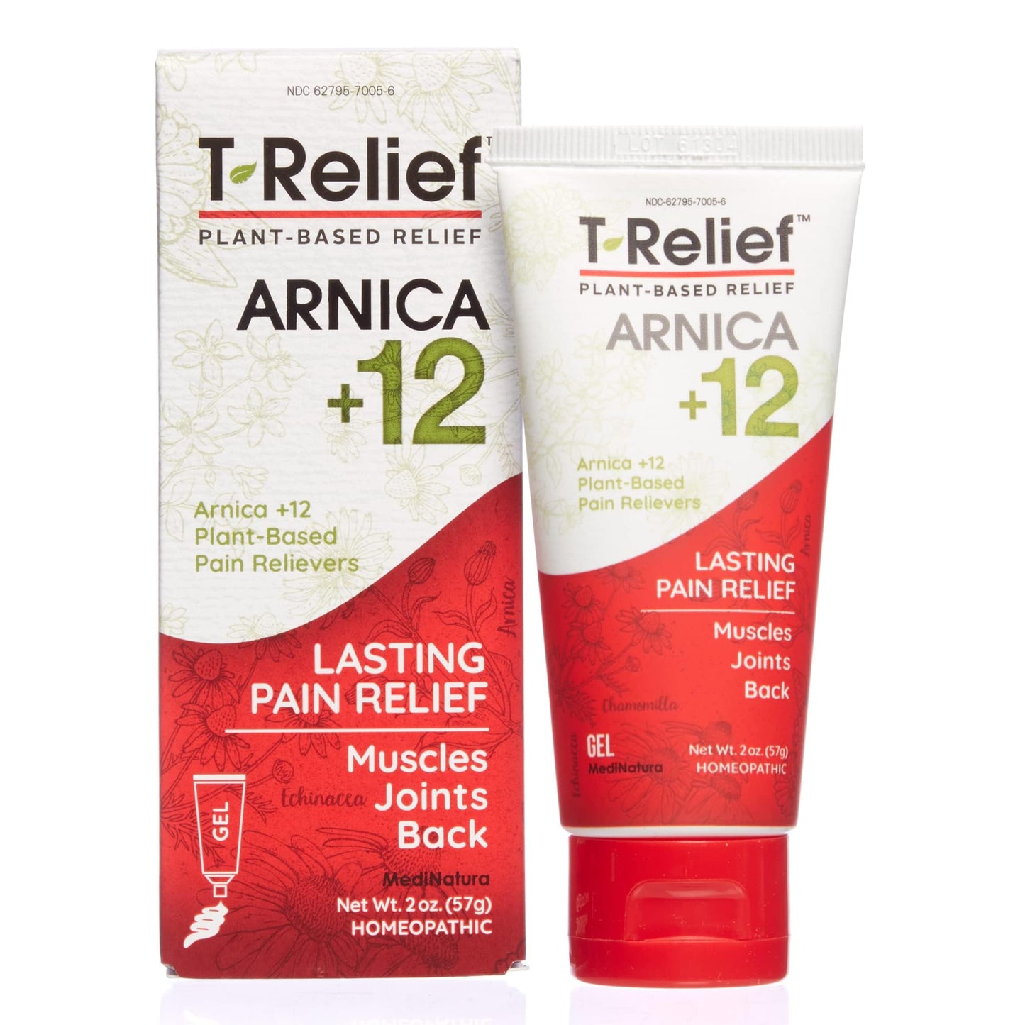 MediNatura T-Relief Extra Strength Discomfort Relief Gel-Extra-Strength Arnica Gel for Fast-Acting Relief-Supports Mobility & Body Aches-Homeopathic & Plant-Based-Paraben-Free-Non-Sticky - 2 oz - Maple Wellness Supplements