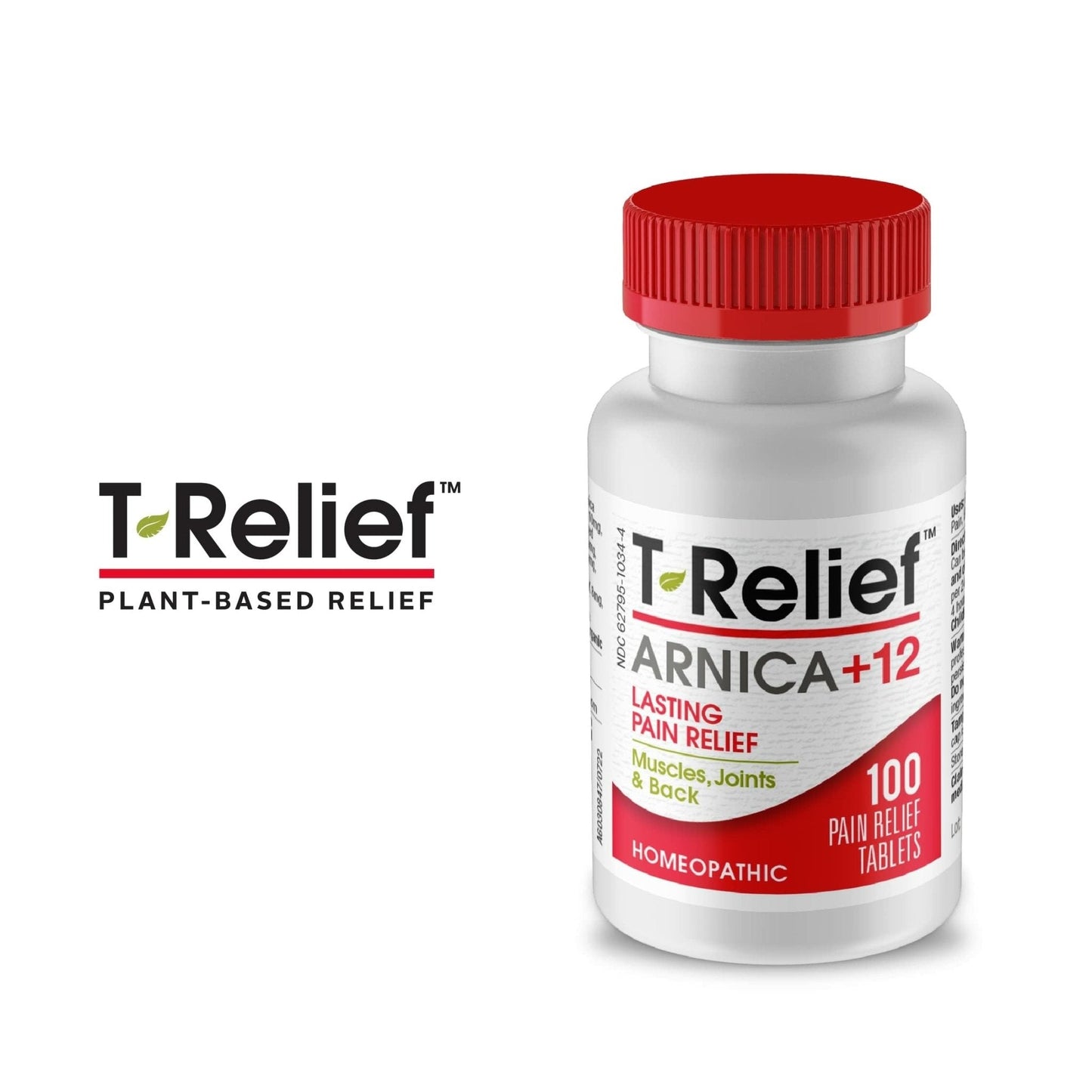 MediNatura T-Relief Pain - Arnica Medication for Naturally Soothing Body Aches - Supports Muscle, Joint & Back Relief - Chewable Tablets - Plant-Based Tablets - Non-Addictive - 100 Count - 2 Pack - Maple Wellness Supplements