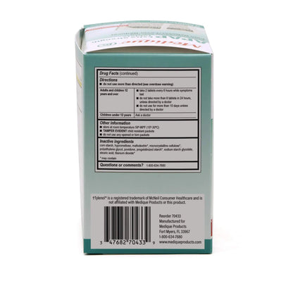 Medique @ Home 70433 Extra Strength APAP Tablets, Non-Aspirin, 50 Packets (2 Tablets per Packet) Total-100 Count - Maple Wellness Supplements
