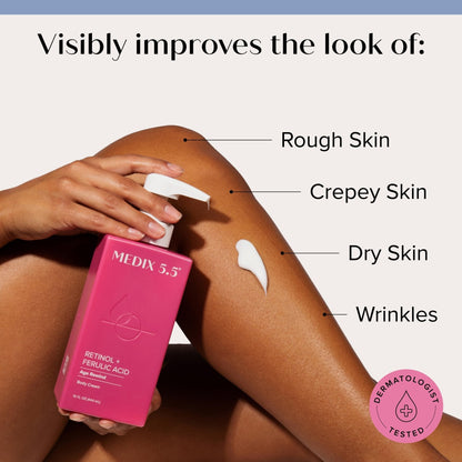 Medix 5.5 Retinol Body Lotion Firming Moisturizer | Crepey Skincare Treatment - Maple Wellness Supplements